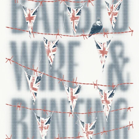 Barbed Wire & Bunting | Screen Print