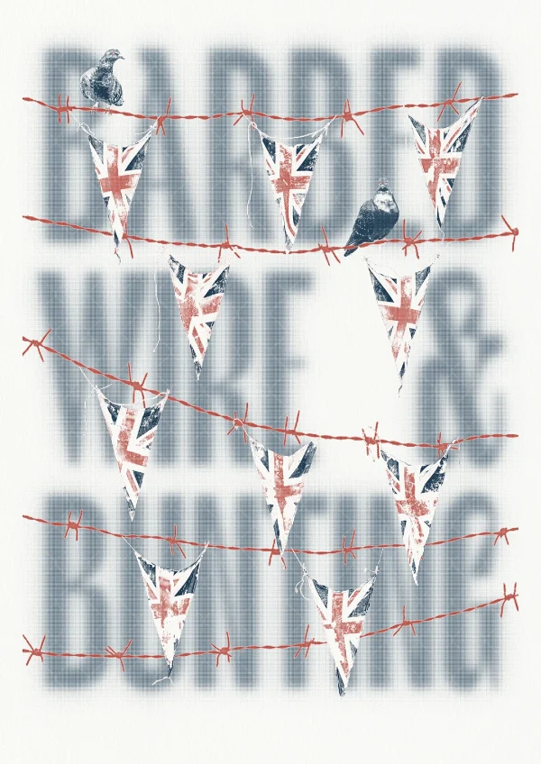 Barbed Wire & Bunting | Screen Print